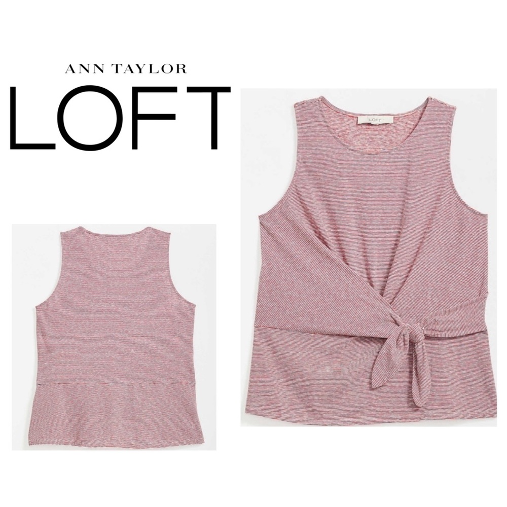 🆕 NWT LOFT Twist Tie Front Tee - Picture 9 of 9